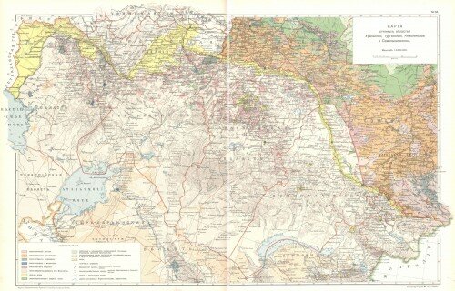 Старинная карта Акмолинской области