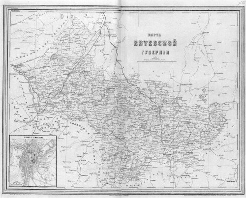 Старинная карта Витебской губернии