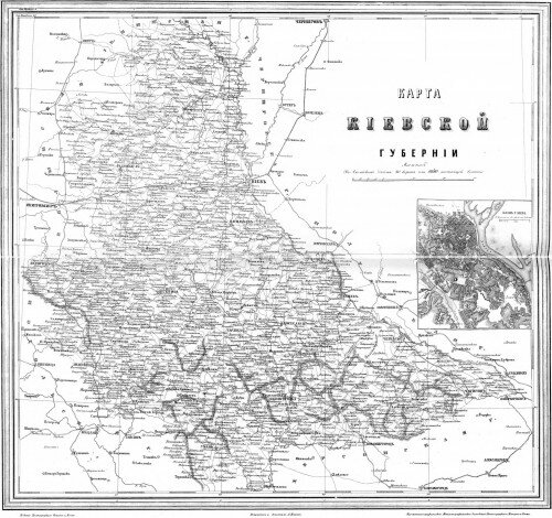 Старинные карты Киевской губернии