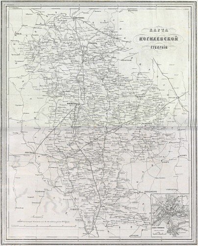 Старинные карты Могилевской губернии