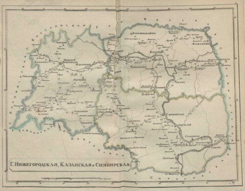Старинные карты Нижегородской губернии
