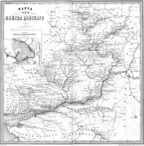 Старинные карты Области Войска Донского