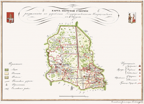 Старинные карты Пермской губернии