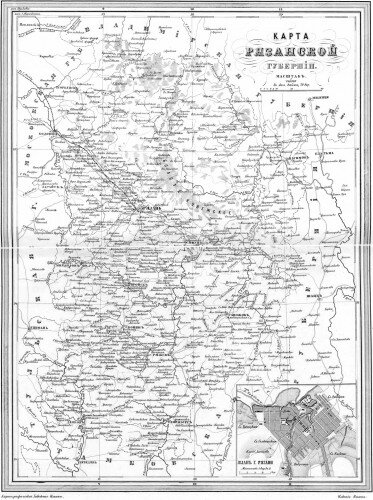 Старинные карты Рязанской губернии
