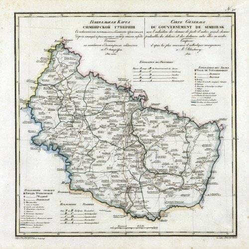 Старинные карты Симбирской губернии