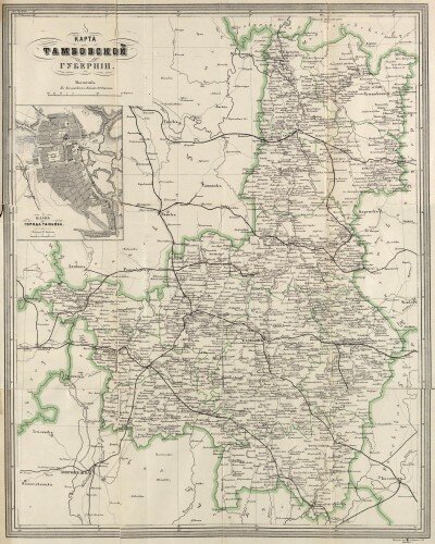 Старинные карты Тамбовской губернии