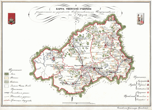 Старинные карты Тверской губернии